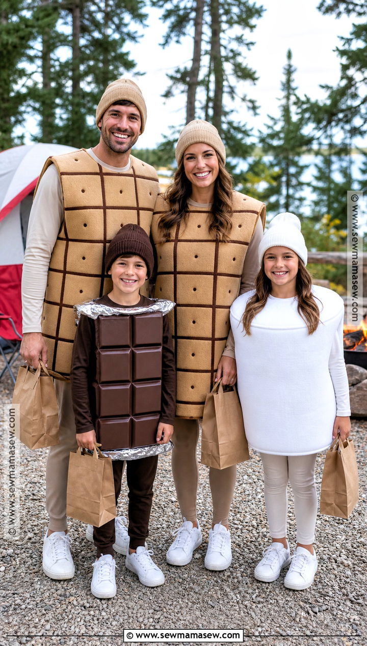 Smores Family Costume - 35 family of four halloween costumes