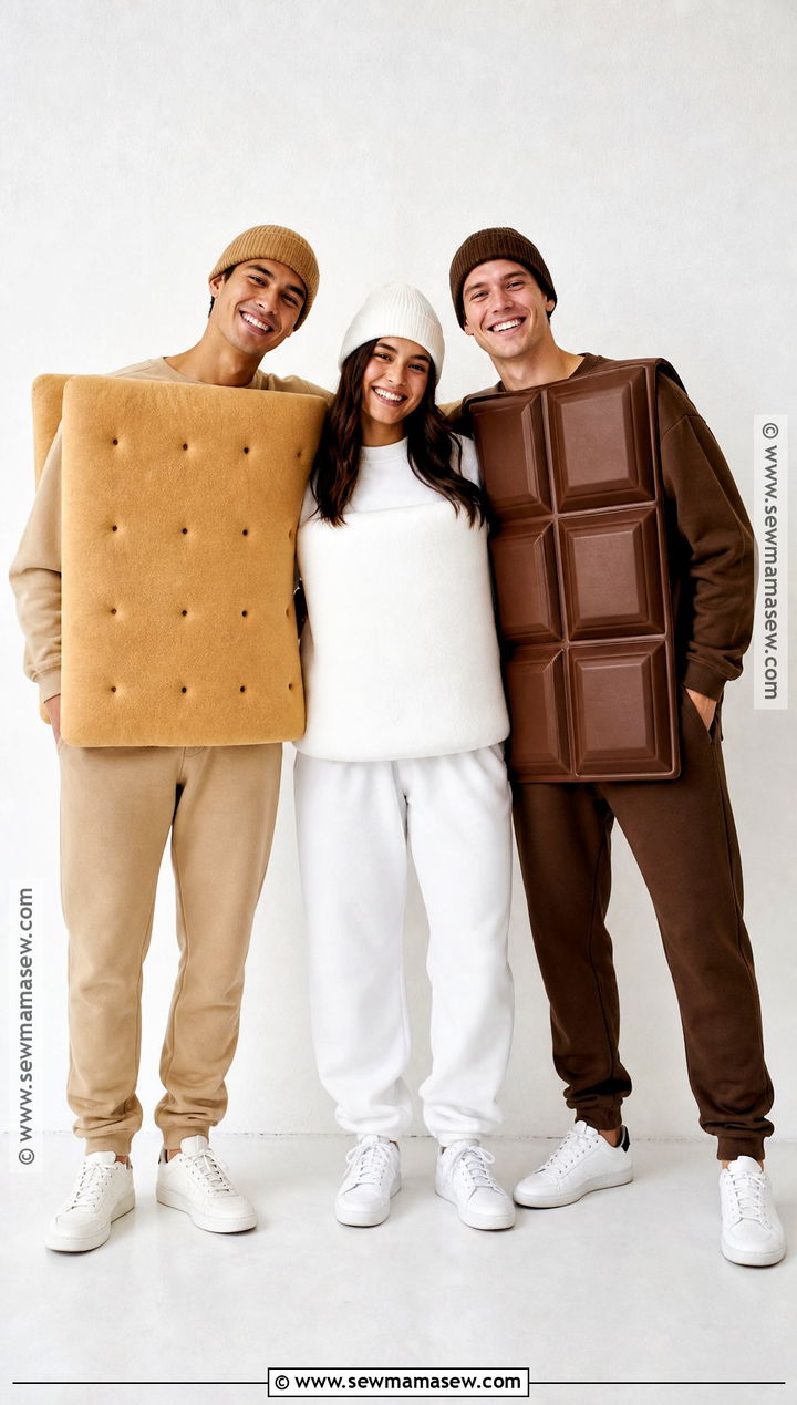 Smores Trio Costume - 30 Easy Trio Halloween Costumes