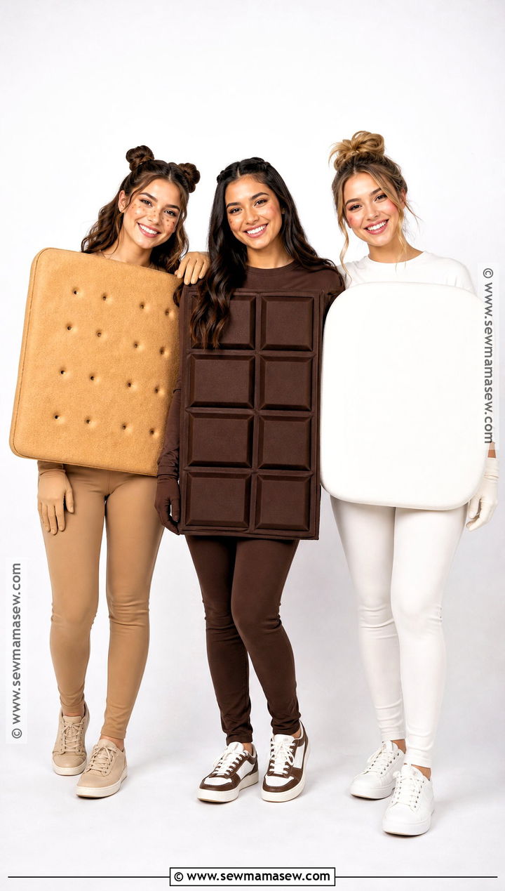 Smores Trio Costume - 30 3 person halloween costume ideas