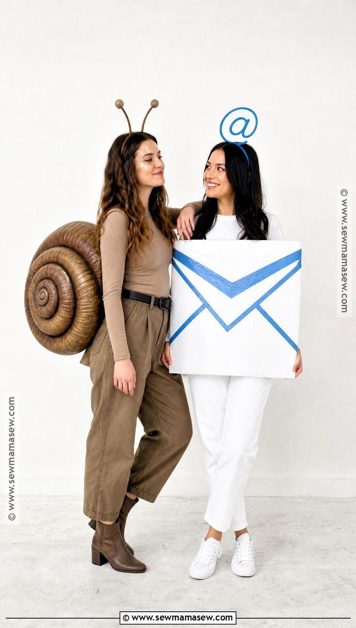 Snail And Email Costume - 50 rhyme without reason costume ideas