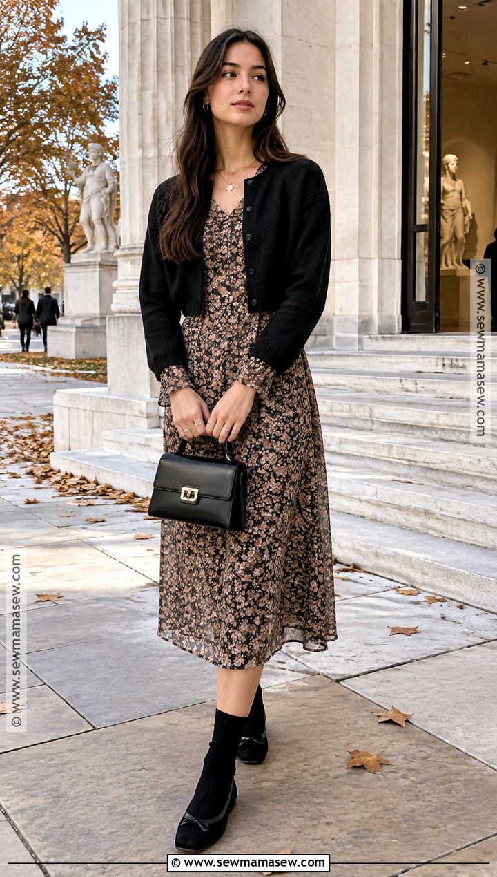 Sneakerinas With a Midi Dress - 25 autumn sneakers