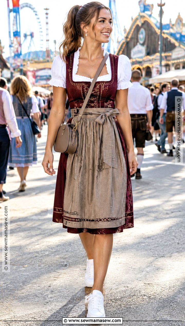 Sneakers And Dirndl Oktoberfest Outfit - 25 october fest outfit ideas