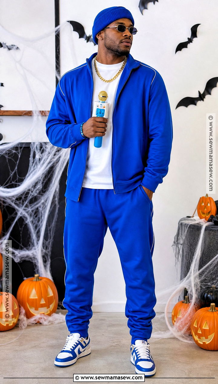 Snoop Dogg Blue Tracksuit Costume - 35 rapper halloween costume ideas