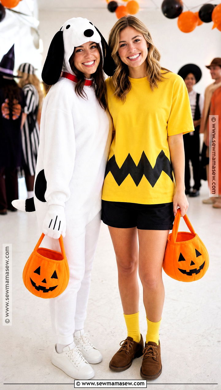Snoopy And Charlie Brown Duo Costume - 40 snoopy halloween costume ideas