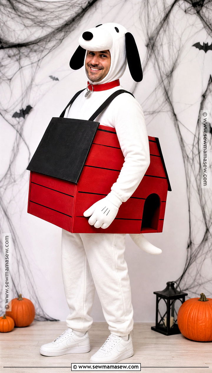 Snoopy And The Red Doghouse Costume - 40 snoopy halloween costume ideas