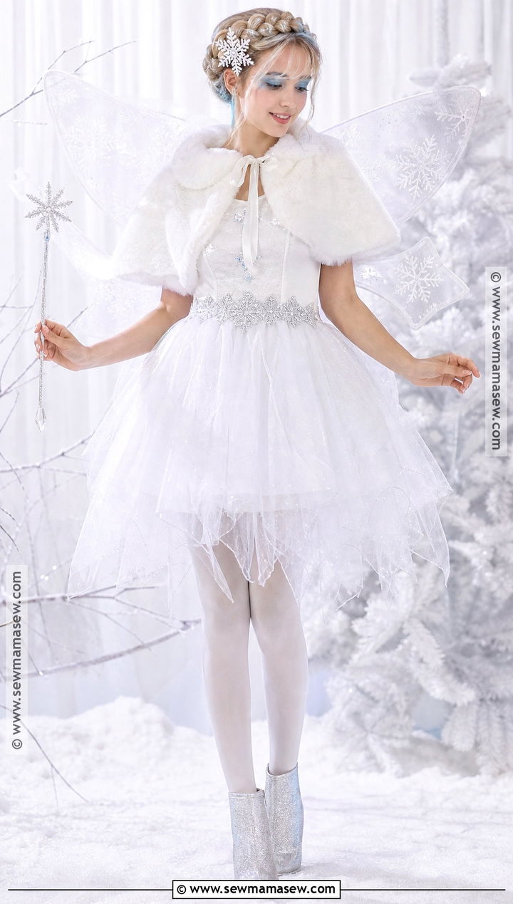 Snow Fairy Costume With White Dress - 35 white dress halloween costume ideas