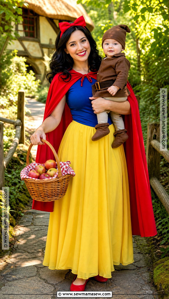 Snow White And Baby Dwarf Costume - 30 mom and baby costumes