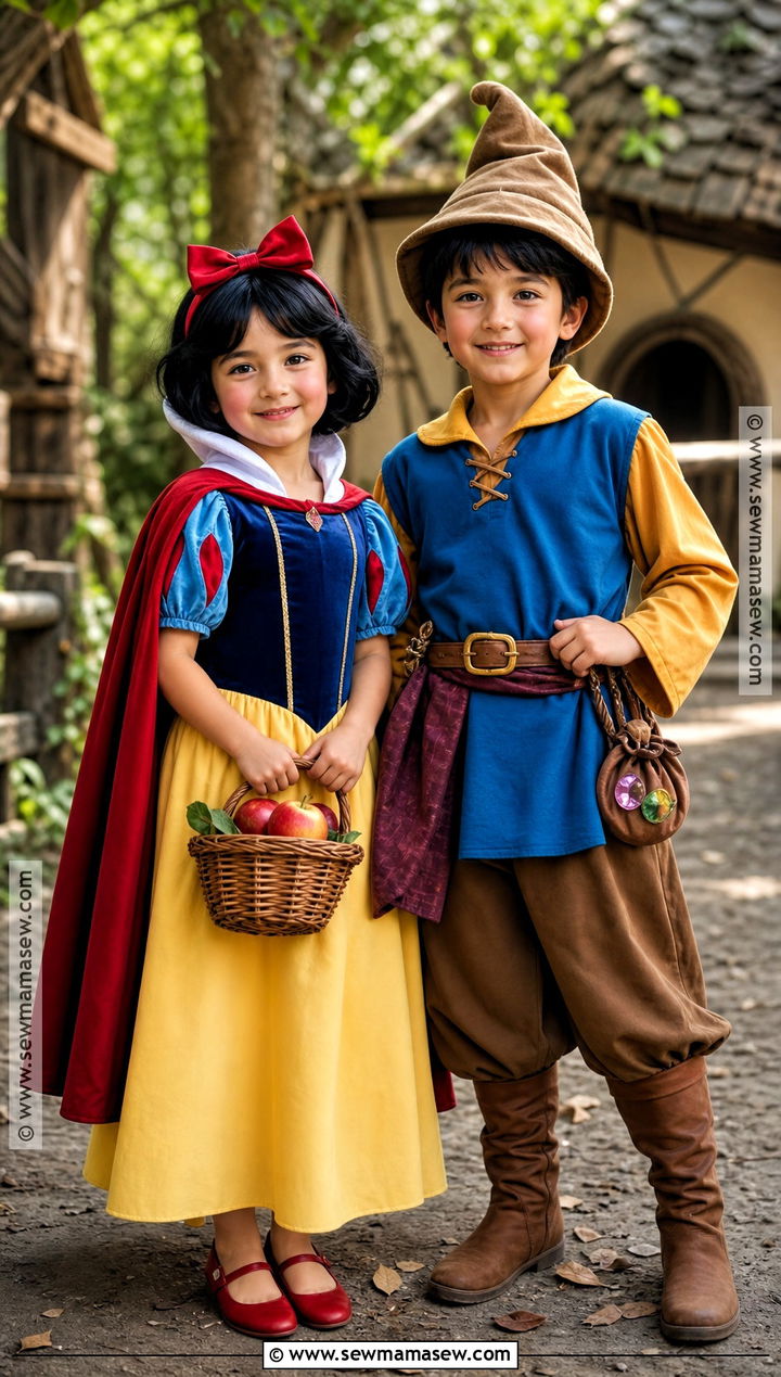 Snow White And Dwarf Sibling Costume - 30 snow white costume ideas for kids