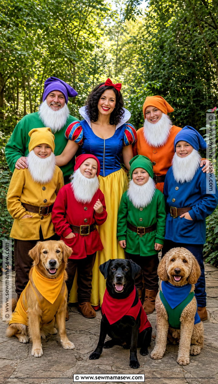 Snow White And Seven Dwarfs Pet Family Costume - 30 snow white and the seven dwarfs costumes