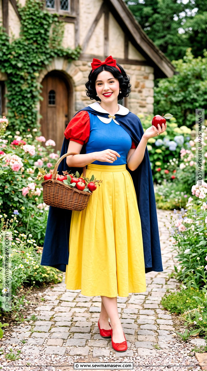 Snow White Costume With Blue And Yellow Dress - 50 halloween costumes for women