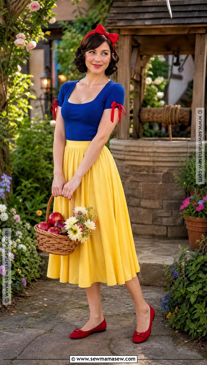 Snow White Costume With Blue Bodice - 40 college halloween costume ideas brunette