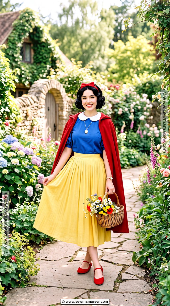 Snow White Costume With Curled Black Hair - 30 halloween costumes women black hair