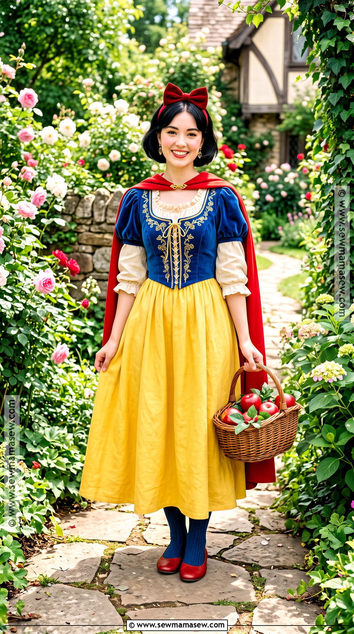Snow White Costume With Long Blue Dress - 40 Modest Halloween Costumes