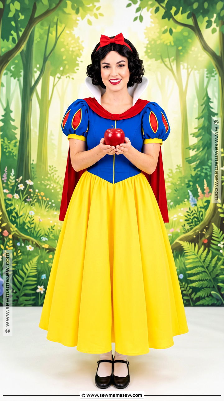 Snow White Costume With Red Bow - 40 brunette halloween costumes