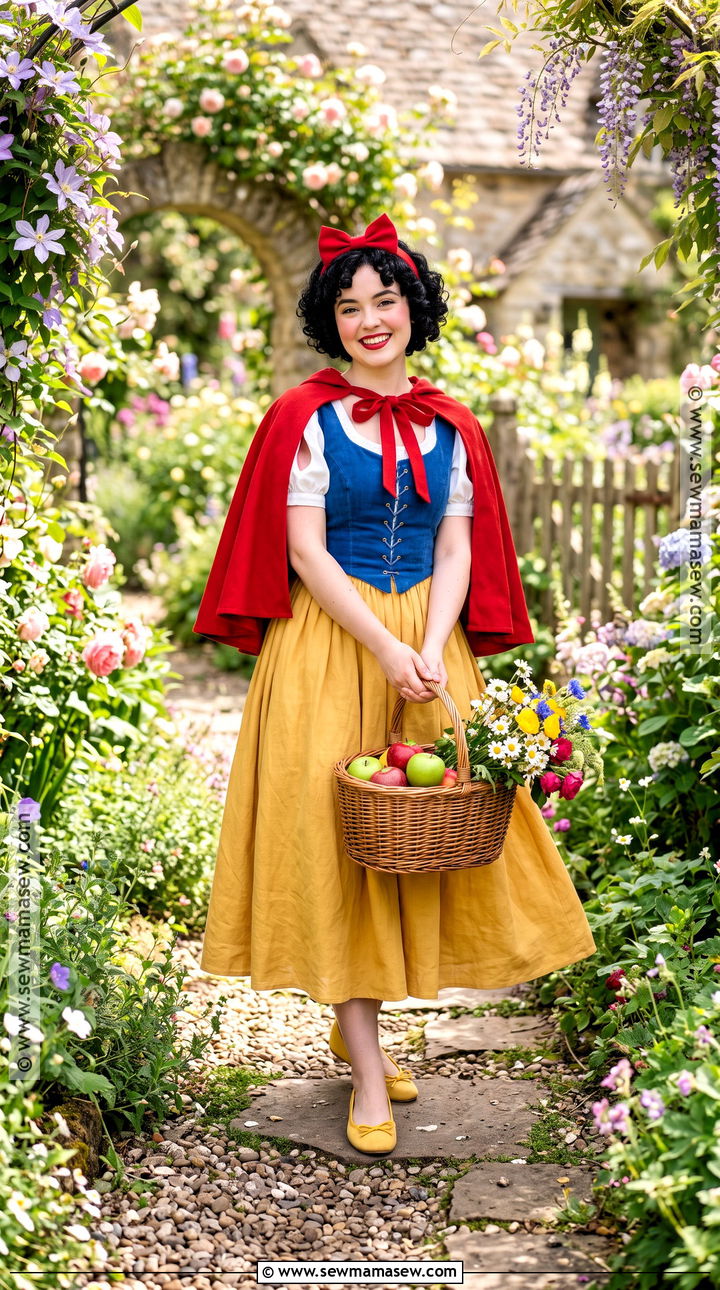 Snow White Costume With Short Black Curls - 30 short hair halloween costumes