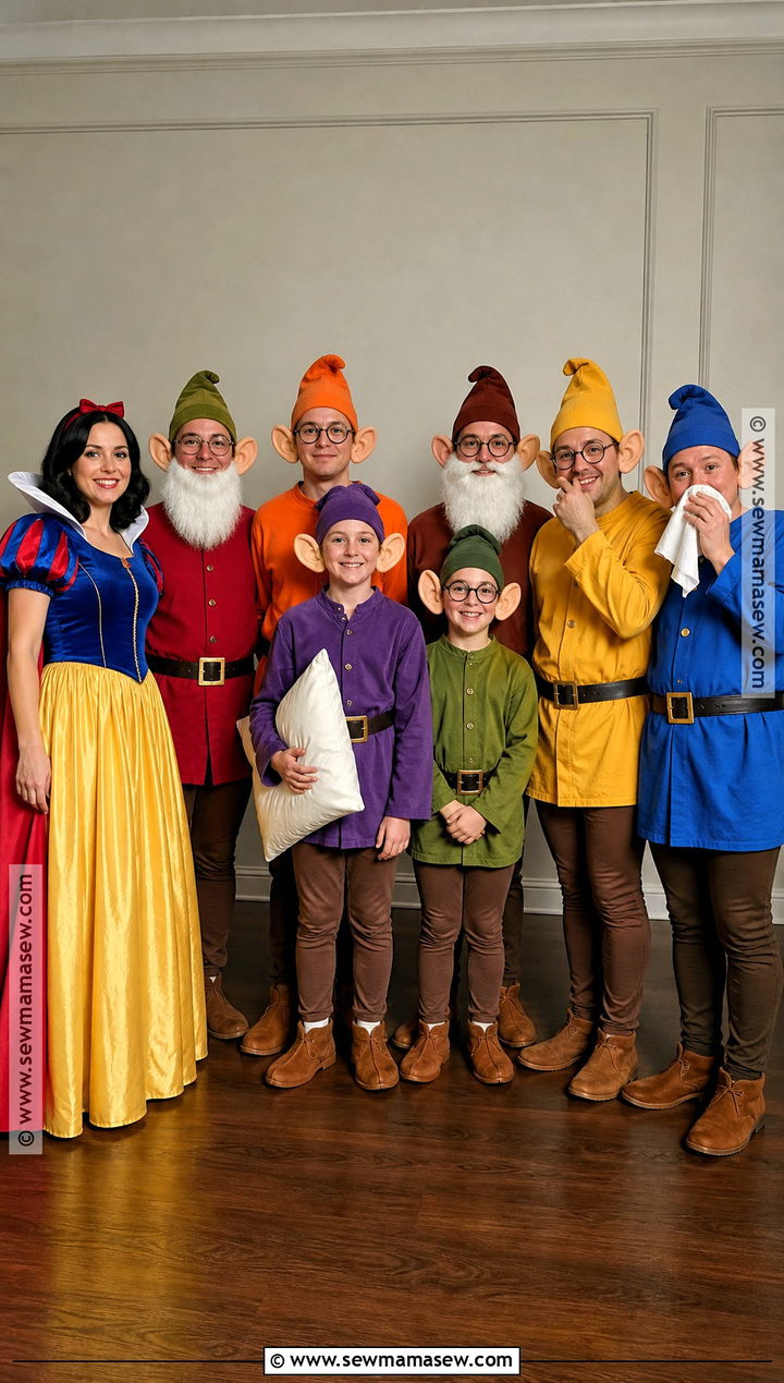 Snow White Family Of Eight Costume - 30 snow white family costume ideas