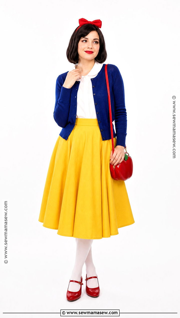 Snow White Halloween Outfit With Blue Cardigan - 30 disney halloween outfits for women