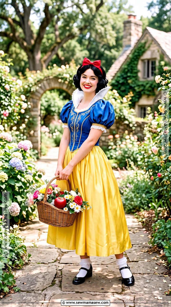 Snow White Princess Costume With Blue Bodice - 35 Princess Costume Ideas