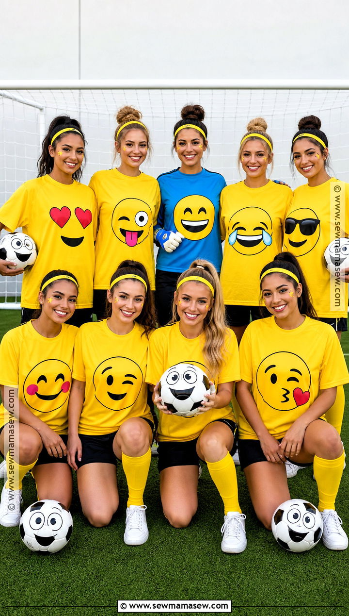 Soccer Emoji Team Costume - 30 Soccer Team Halloween Costumes