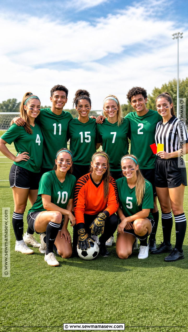 Soccer Team Costume With Goalie And Referee - 30 team costume ideas sports