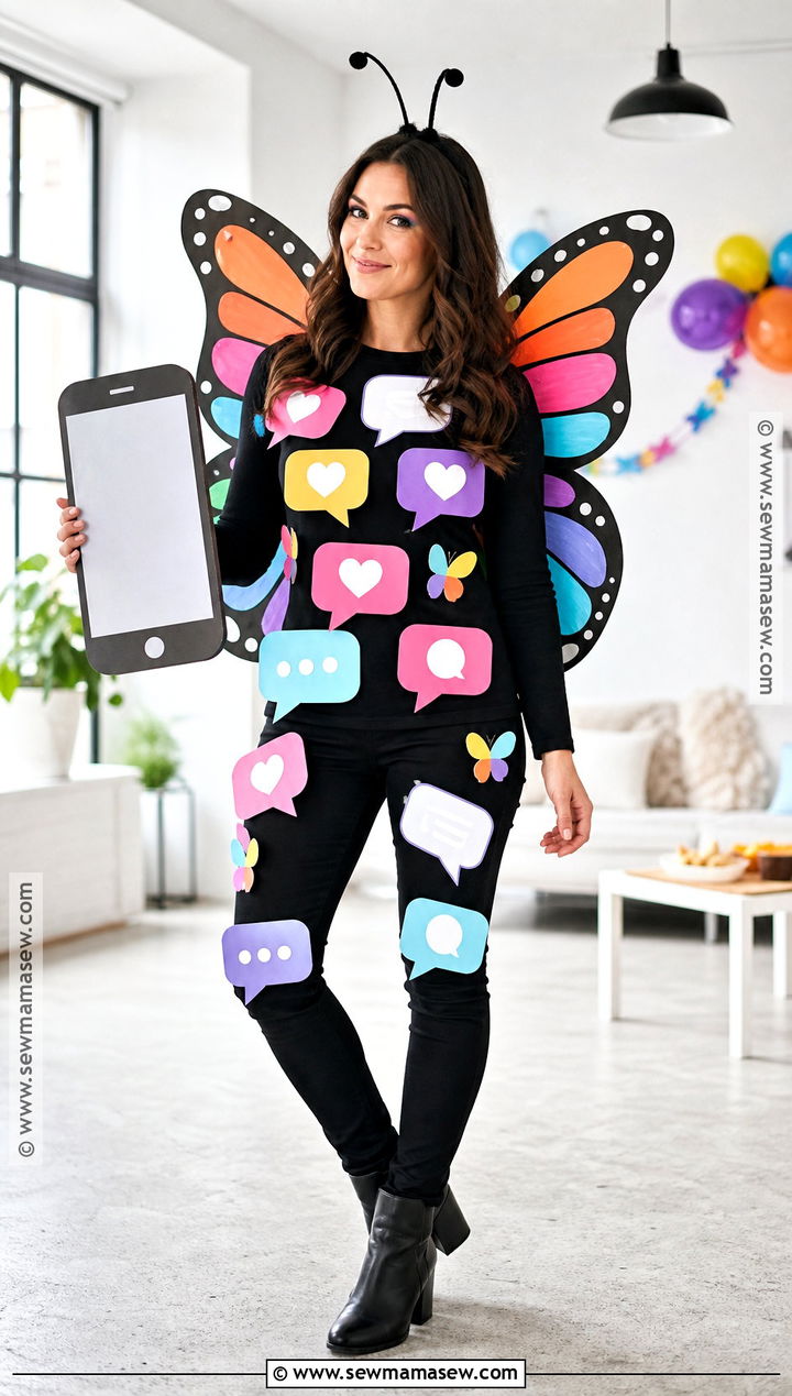Social Butterfly Costume - 35 punny halloween costumes