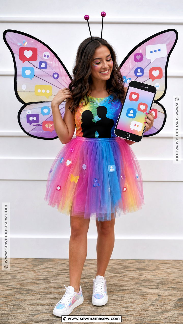Social Butterfly Costume - 35 Witty Halloween Costumes