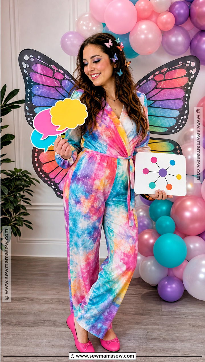Social Butterfly Costume With Party Clothes - 30 lazy costume ideas