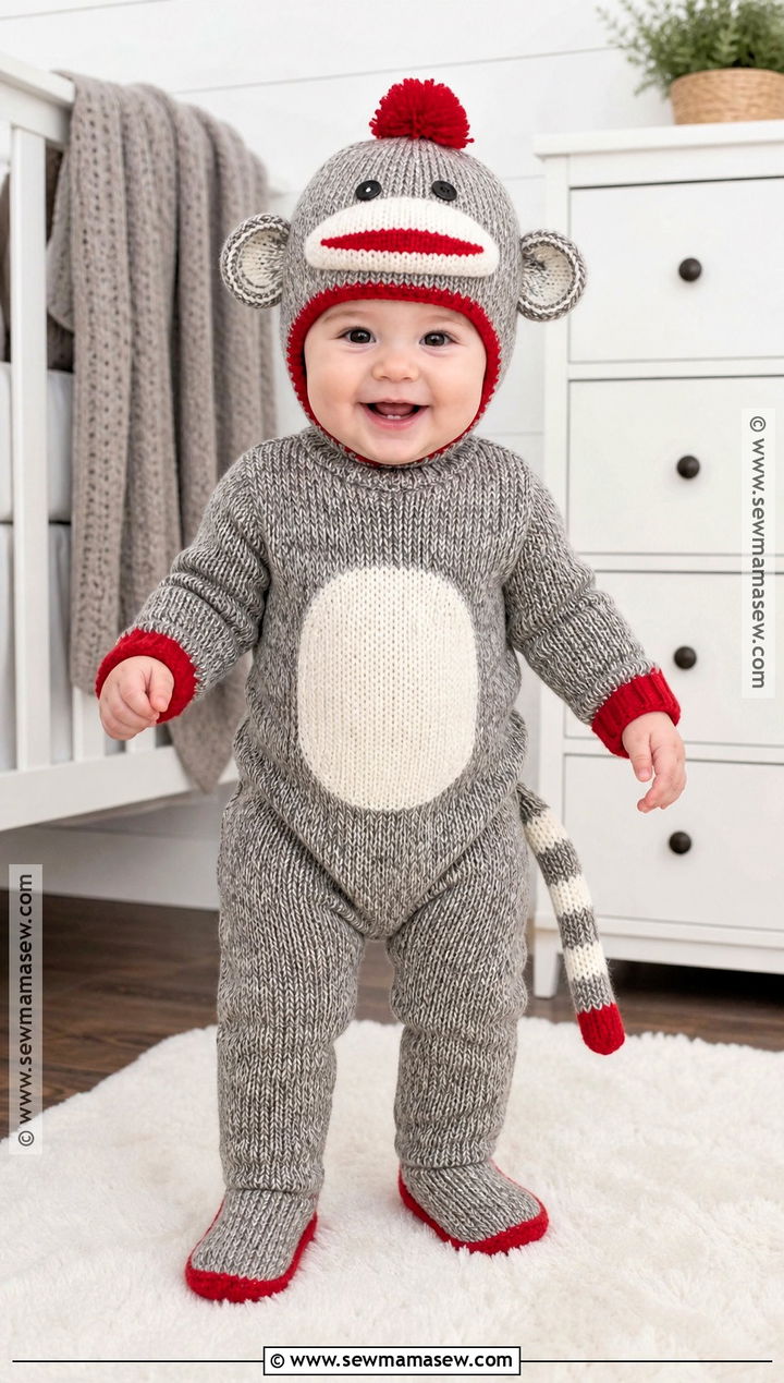 Sock Monkey Baby Costume - 30 baby monkey costume ideas