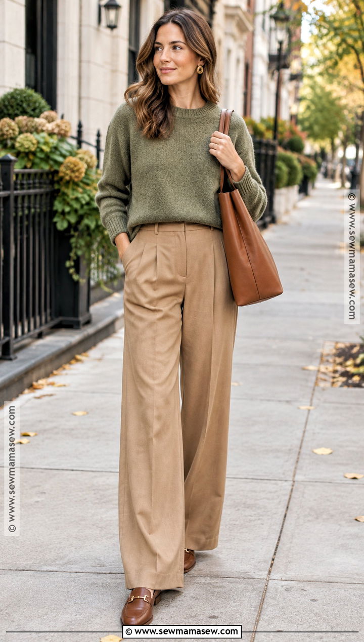 Soft Autumn Camel And Sage Outfit - 20 soft autumn outfits color palettes