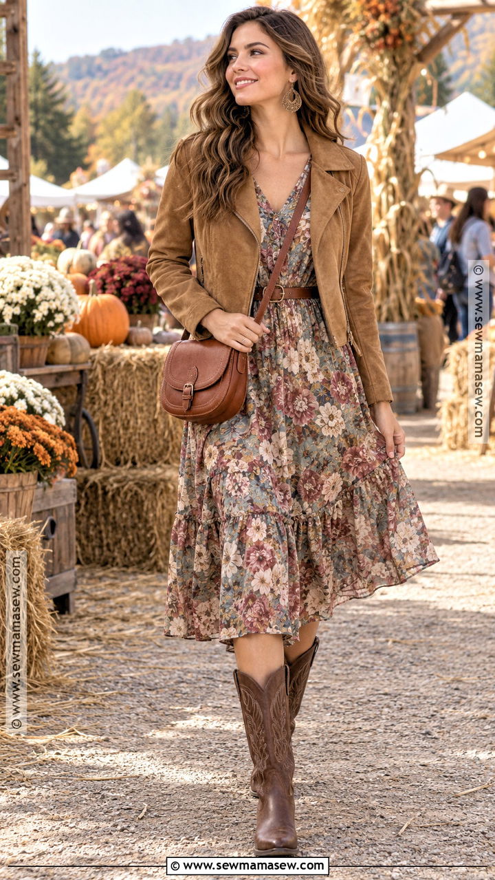 Soft Autumn Chocolate Western Boot Outfit - 20 soft autumn shoes
