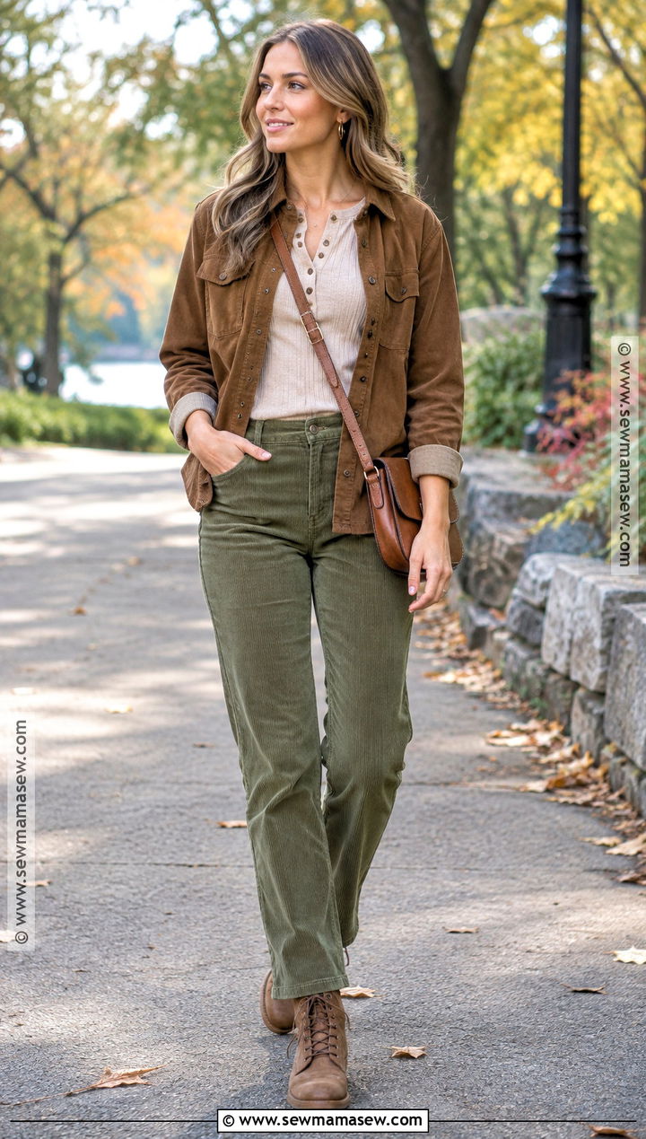 Soft Autumn Corduroy Pants Outfit - 25 soft autumn outfit ideas
