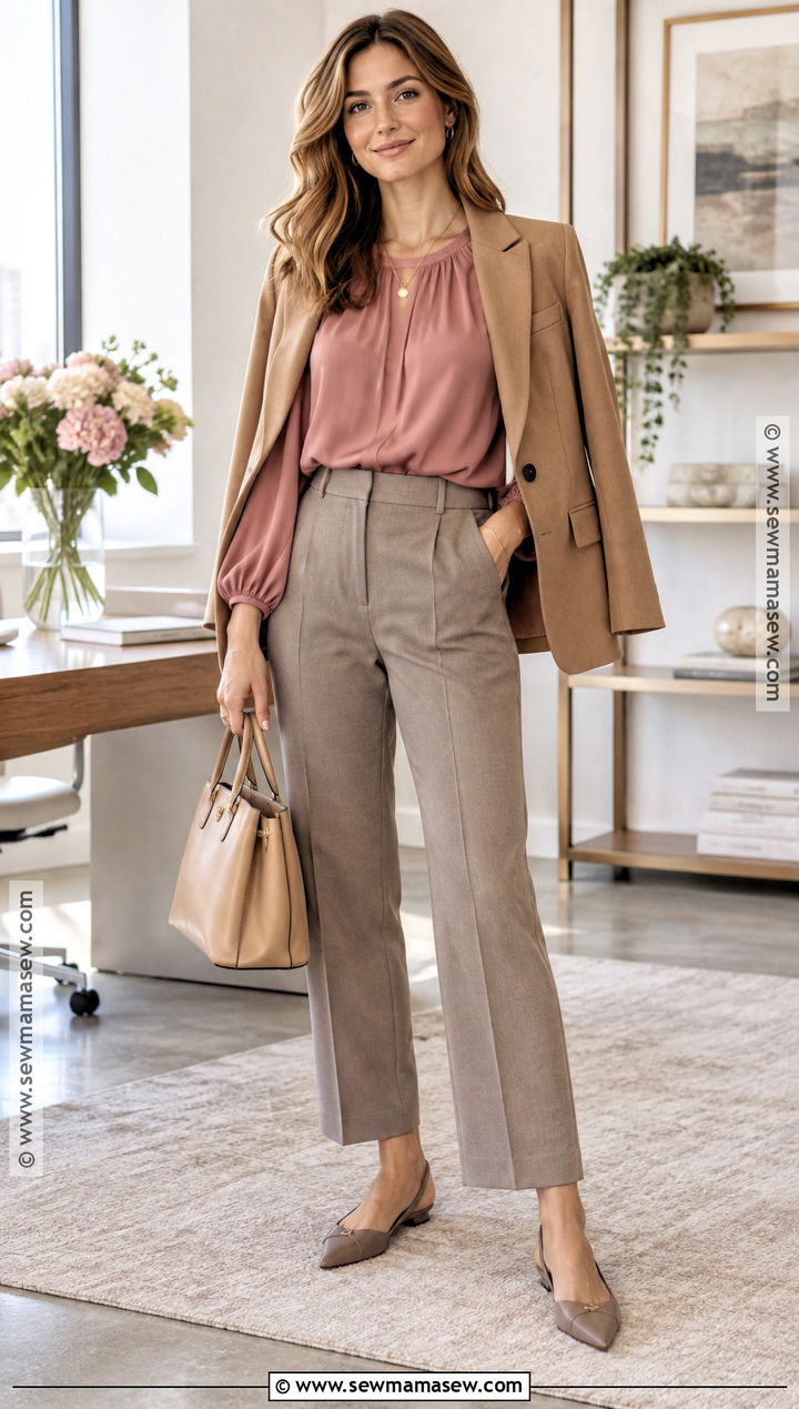 Soft Autumn Dusty Rose And Taupe Outfit - 20 Soft Autumn Aesthetic Outfit Ideas