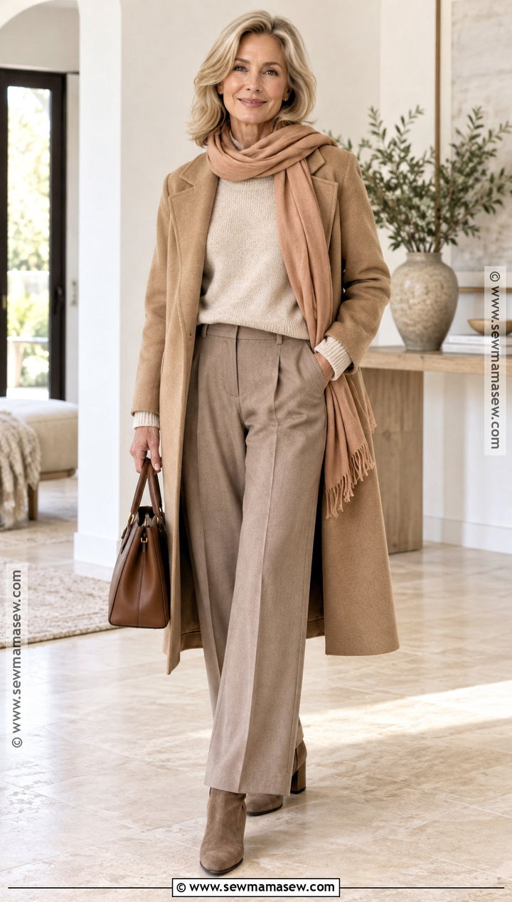 Soft Autumn Oatmeal Knit Outfit - 20 autumn color analysis outfits