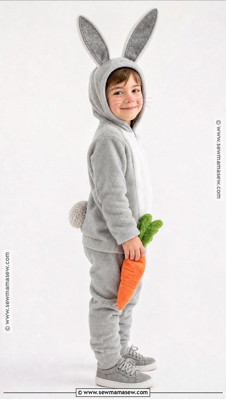 Soft Gray Bunny Costume - 30 bunny costume ideas for kids