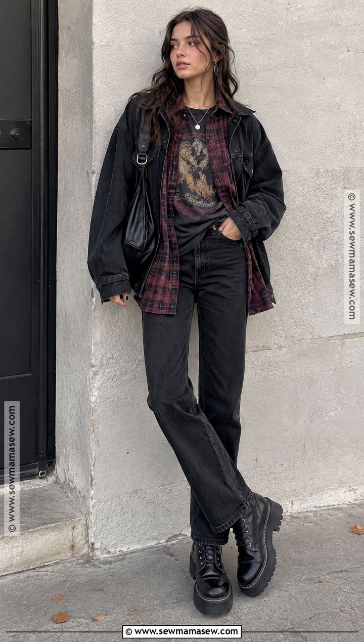 Soft Grunge Fall Outfit - 20 fall style aesthetic ideas