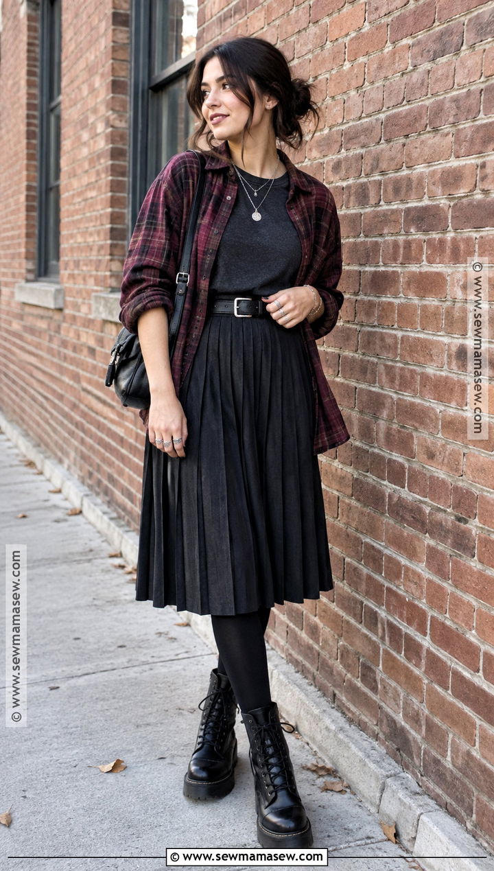 Soft Grunge Fall Outfit - 20 fall clothing aesthetic ideas