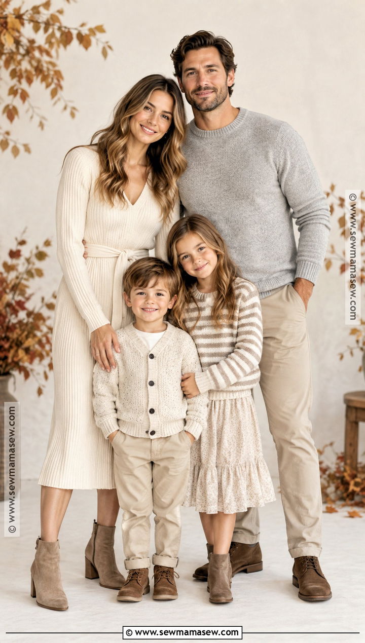 Soft Neutral Fall Family Photo Outfits - 15 fall family photos outfits 2026