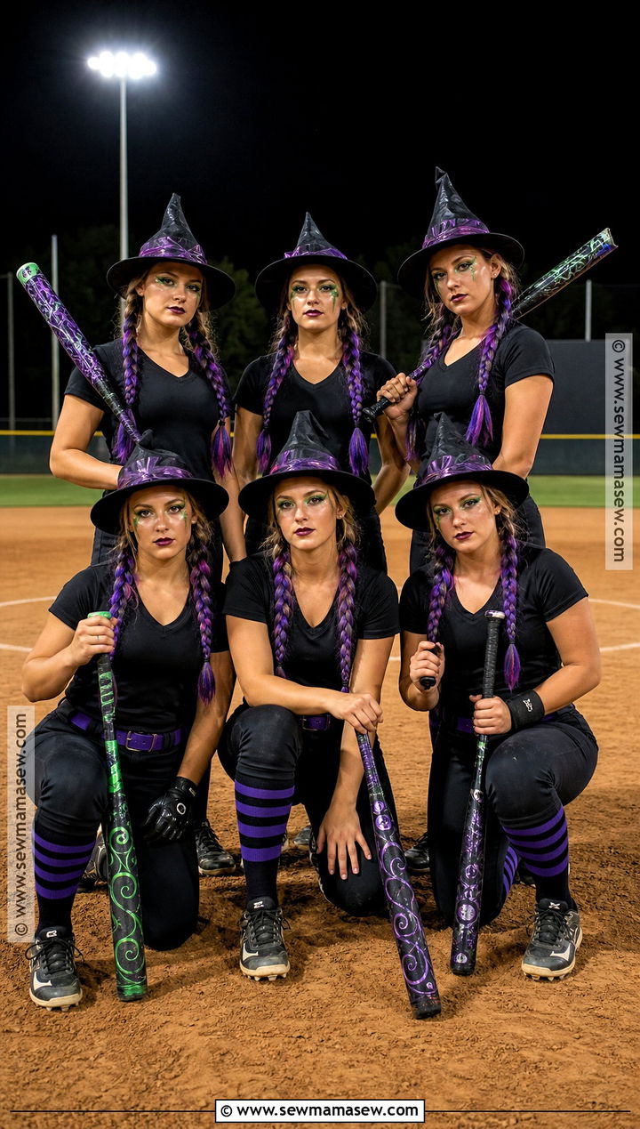 Softball Witch Team Costume - 35 softball team halloween costume ideas