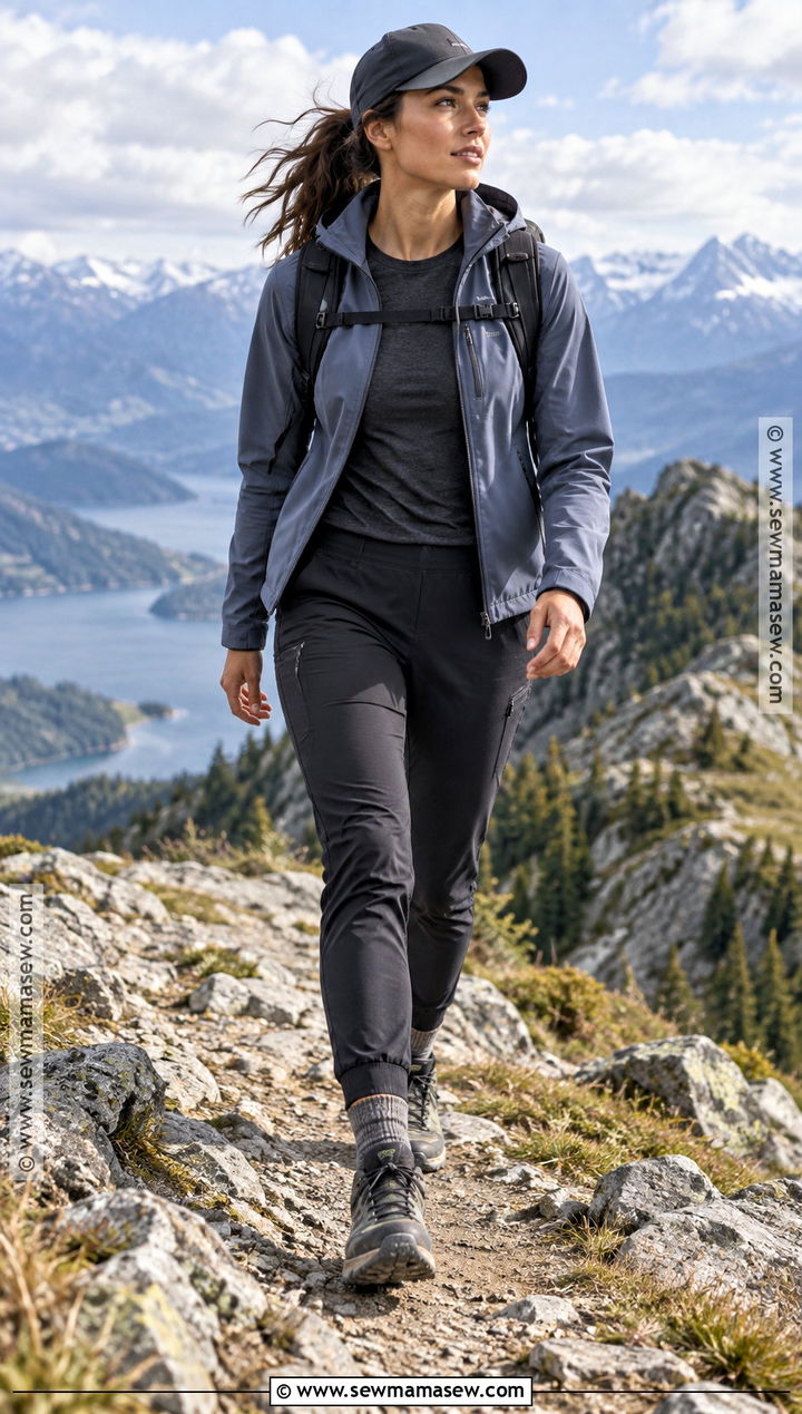 Softshell Jacket And Hiking Joggers Outfit - 20 Hiking Outfit Fall Ideas for Women