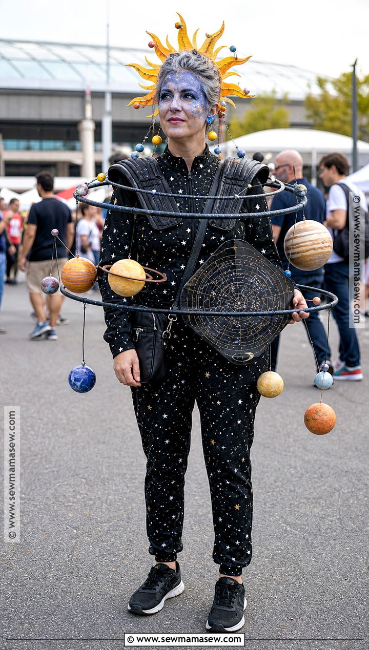 Solar System Parade Costume With Planet Mobile - 30 Solar System Costume Ideas
