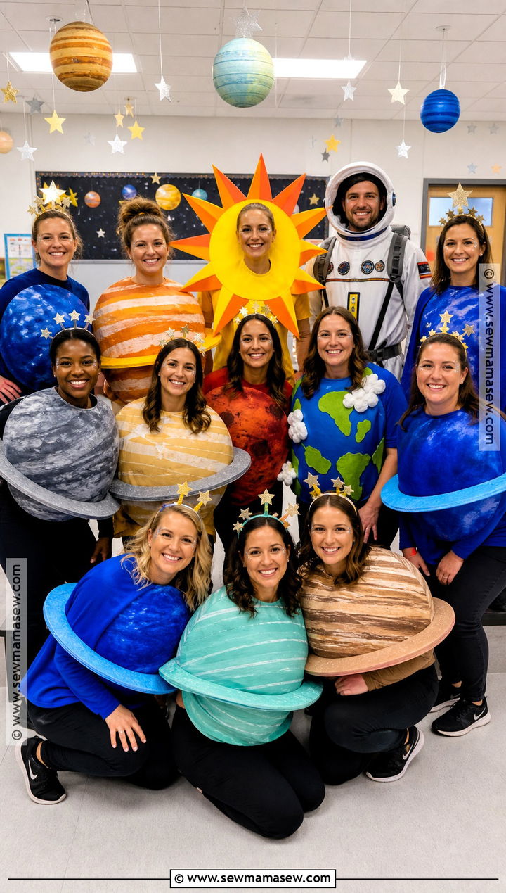 Solar System Teacher Group Costume - 35 teacher halloween costumes group