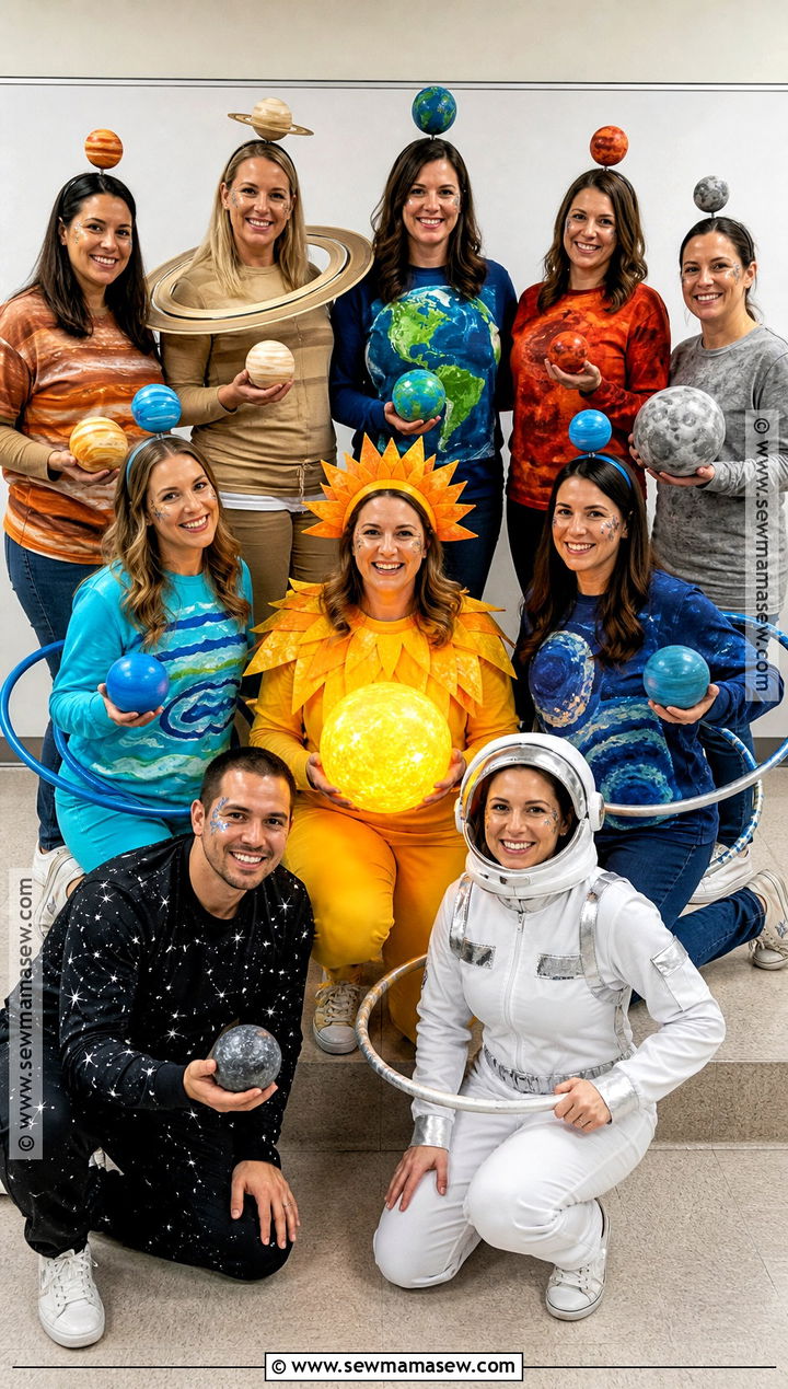 Solar System Teacher Team Costume - 30 Teacher Team Halloween Costumes
