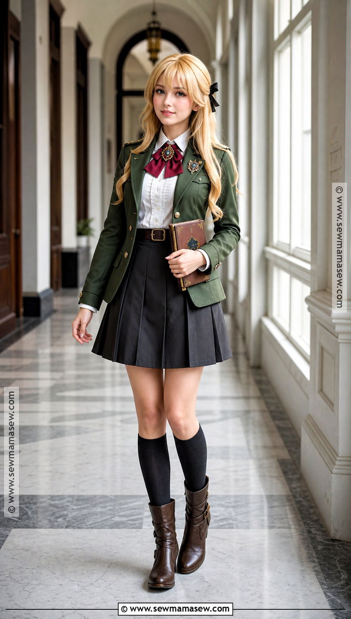 Sonia Nevermind Cosplay With Green School Uniform - 35 danganronpa cosplay ideas