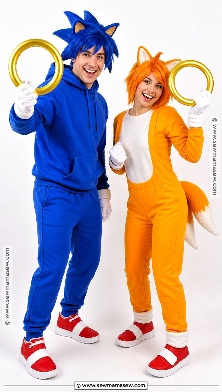 Sonic And Tails Video Game Couple Costume - 30 90S Costume Ideas for Couples