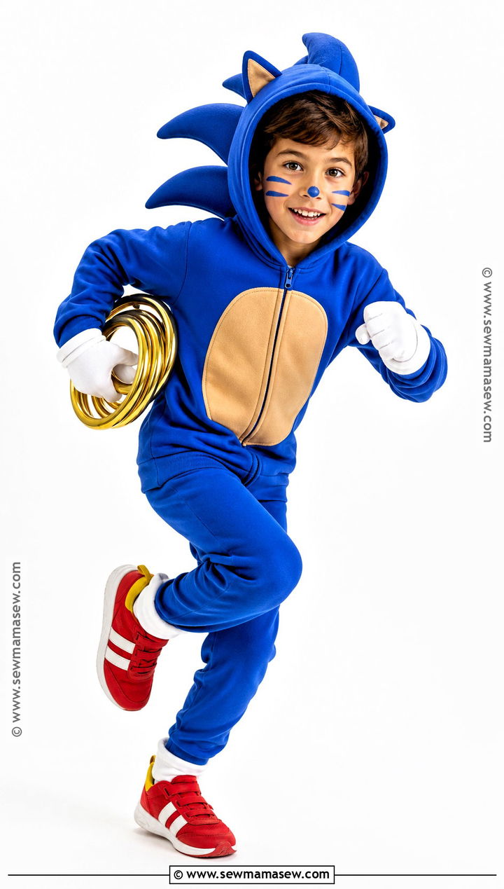 Sonic Costume With Blue Spikes - 30 boys costume ideas