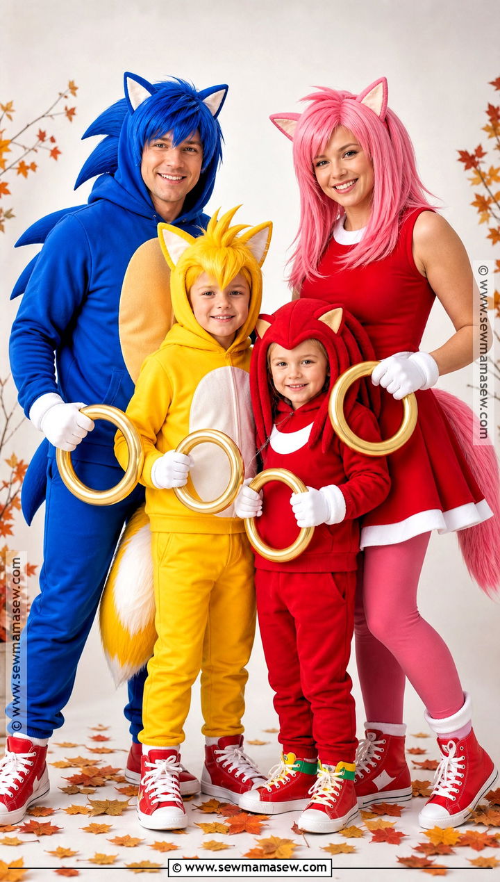 Sonic Family Costume - 50 family halloween costumes