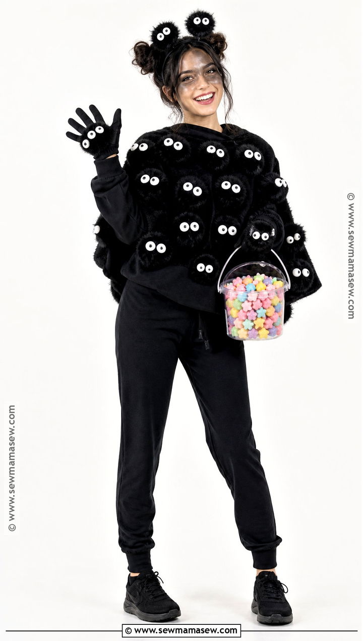 Soot Sprite Costume With Candy Stars - 30 studio ghibli costume ideas