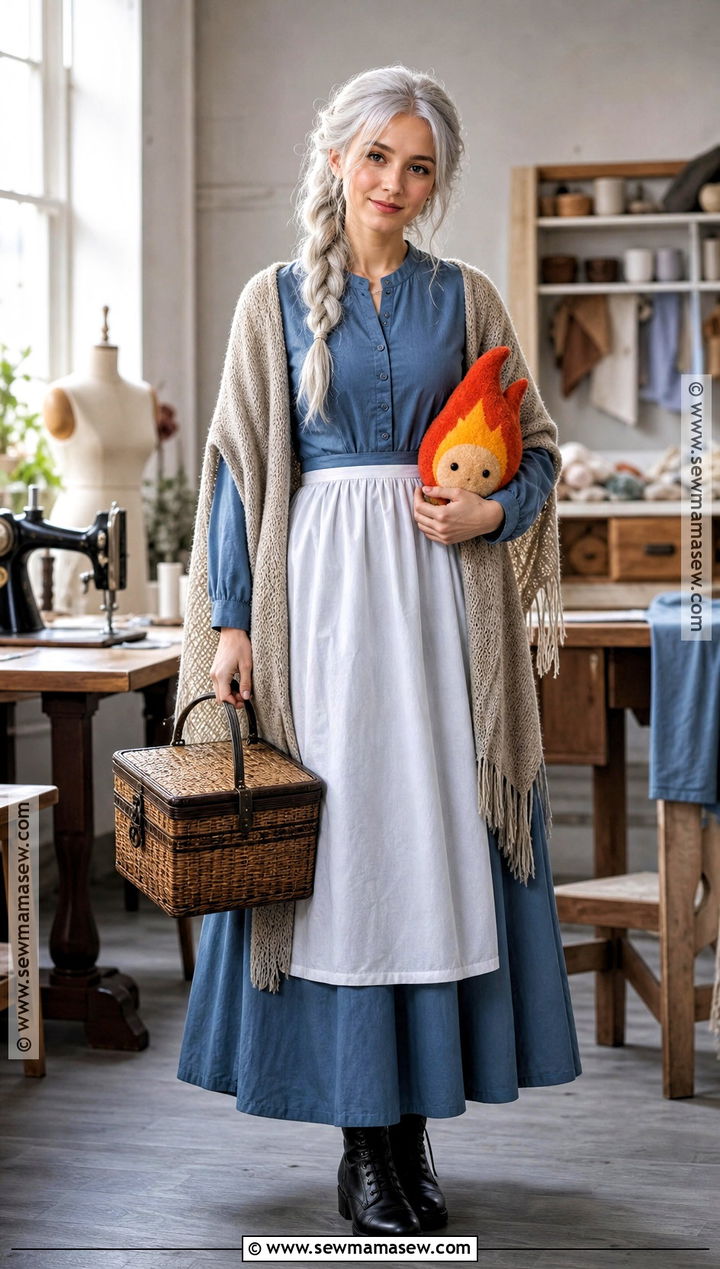 Sophie Hatter Cosplay With Blue Dress - 40 anime cosplay outfits