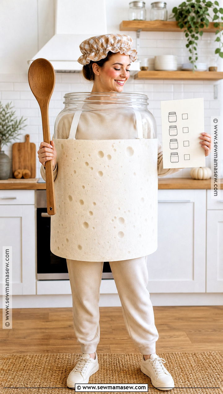 Sourdough Starter Jar Costume - 30 Niche Halloween Costume Ideas