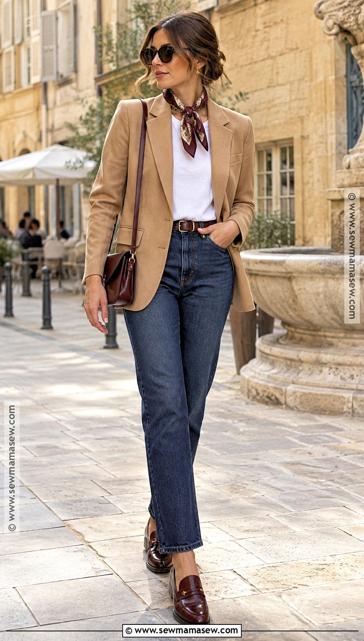 Southern France Fall Blazer And Jeans Outfit - 15 Southern France Fall Outfits